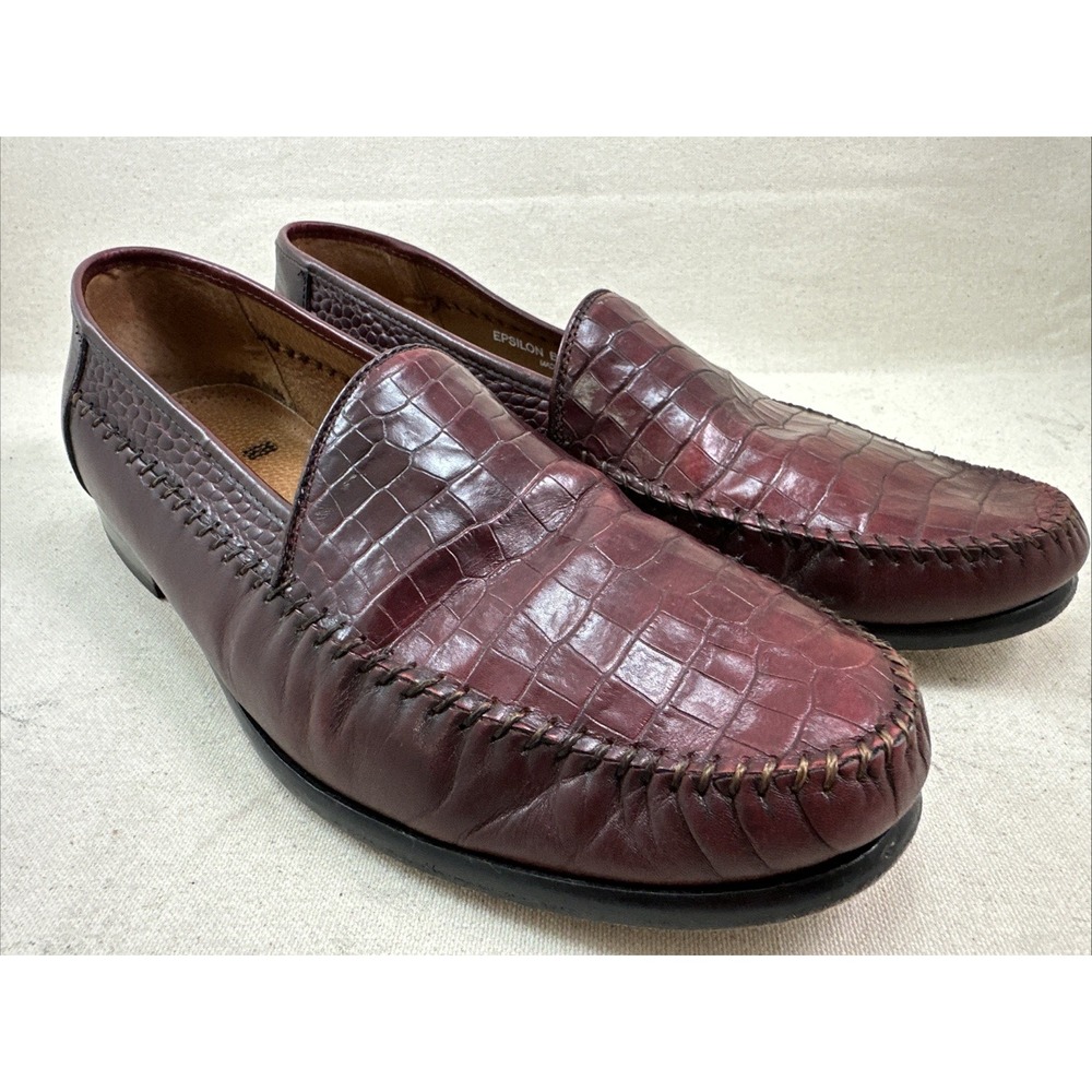 Nordstrom Men's Leather Burgundy Loafers Shoes 10.5 M Made Spain